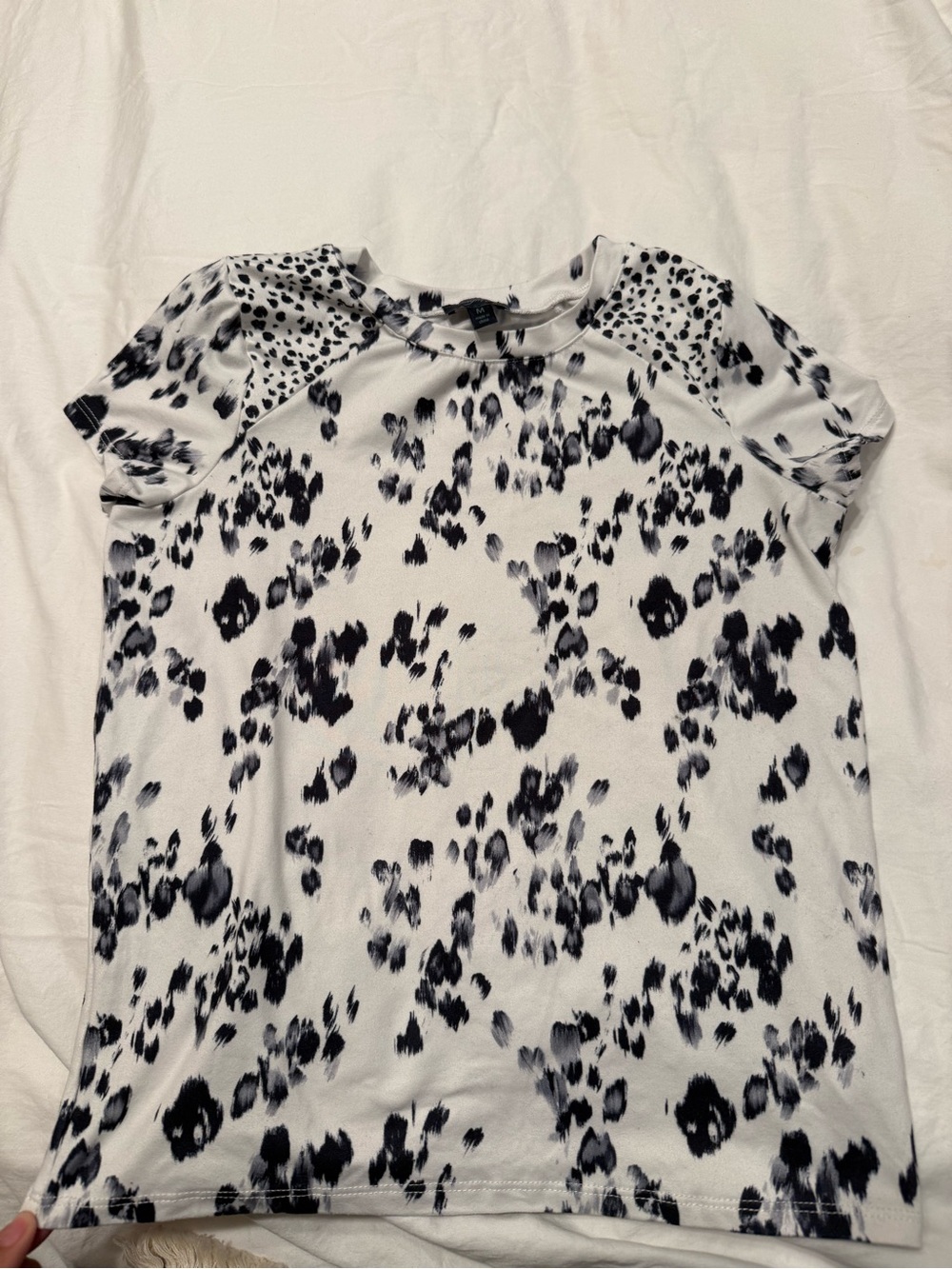 Daytrip Black & White Animal Print Short Sleeve Tee